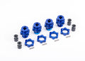 Traxxas 9086 — Traxxas 9086 17 mm Blue Aluminum Splined Hubs w/ Nuts (4)