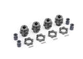 Traxxas 9086-GRAY — Traxxas 9086-GRAY 17 mm Gray Aluminum Splined Hubs w/ Nuts (4)