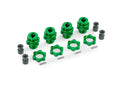 Traxxas 9086-GRN — Traxxas 9086-GRN 17 mm Green Aluminum Splined Hubs w/ Nuts (4)
