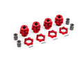Traxxas 9086-RED — Traxxas 9086-RED 17 mm Red Aluminum Splined Hubs w/ Nuts (4)