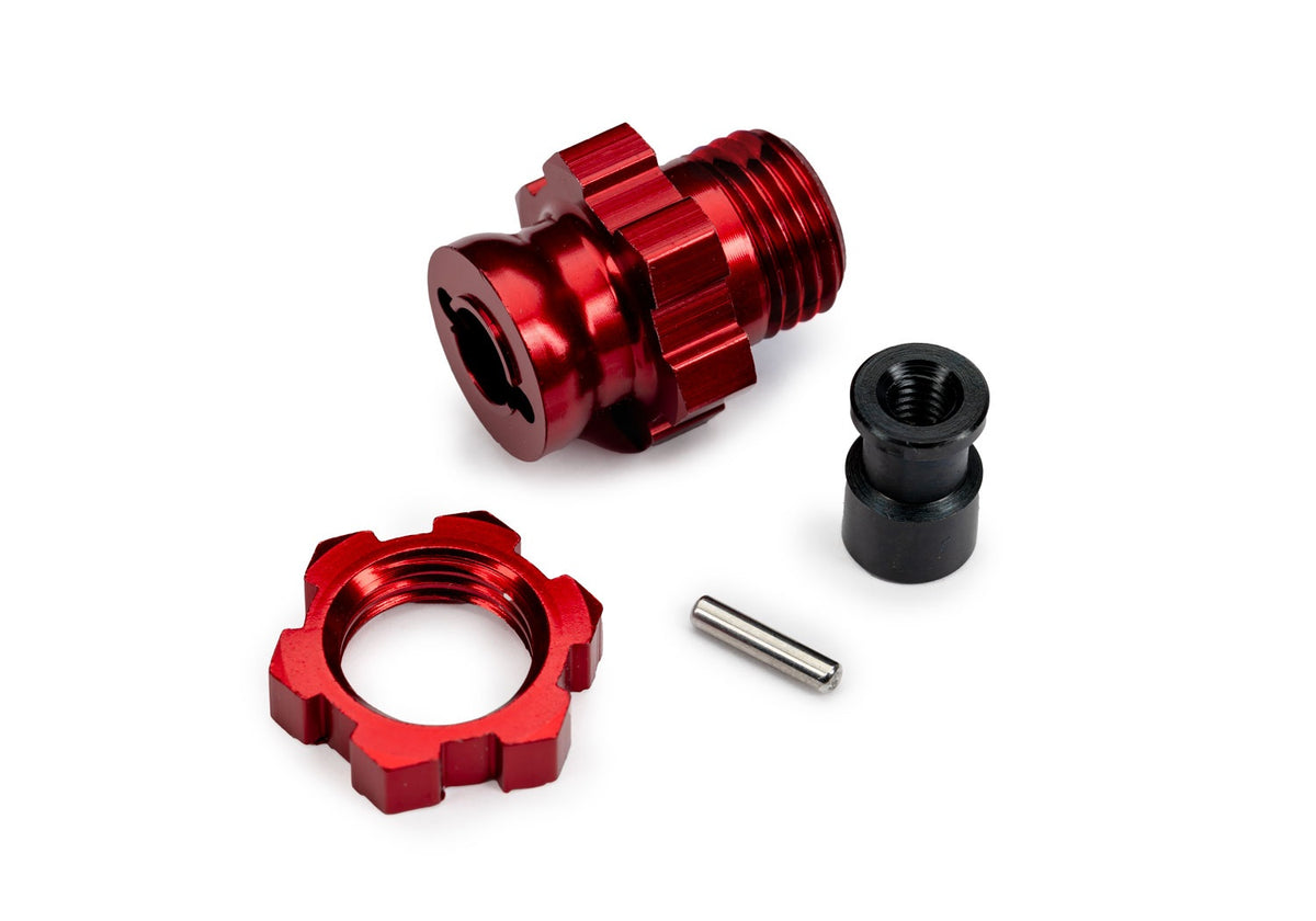 Traxxas 9087-RED — Traxxas 9087-RED 17 mm Red Aluminum Splined Wheel Hub & Nut