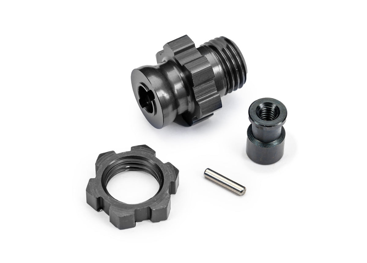 Traxxas 9087-GRAY — Traxxas 9087-GRAY 17 mm Gray Aluminum Splined Wheel Hub & Nut