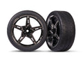 Traxxas 9370 — Traxxas 9370 2.1" Black Chrome Front Wheels & Response Tires (2)