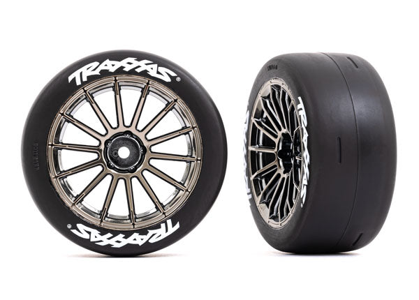 Traxxas 9375R — Traxxas 9375R 2.0" Black Rear Wheels & Response Tires (2)