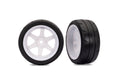 Traxxas 9378-WHT — Traxxas 9378-WHT 1.9" White 6-Spoke Rear Wheels & Response Tires (2)