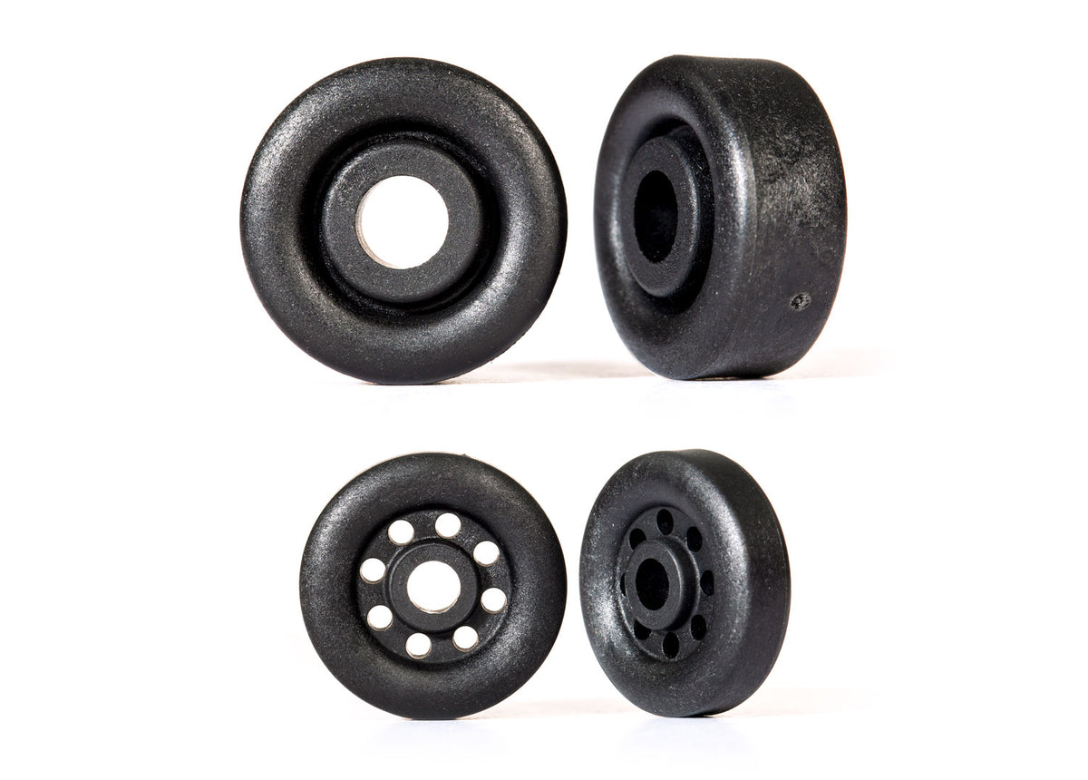 Traxxas 9461 — Traxxas 9461 Black Wheelie Bar Wheels 26 mm (2) & 18 mm (2)