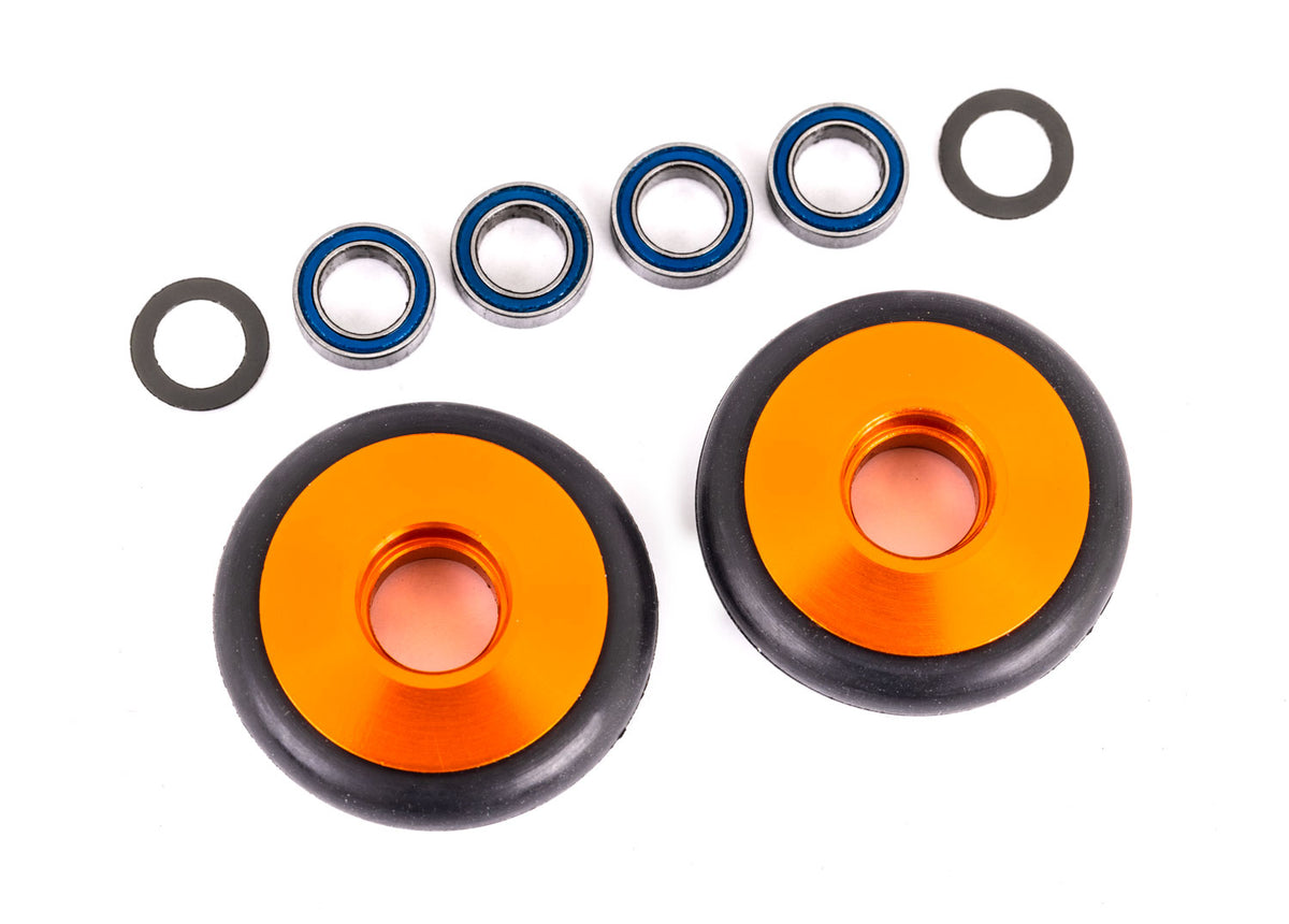 Traxxas 9461A — Traxxas 9461A Orange Aluminum Wheelie Bar Wheels & Bearings