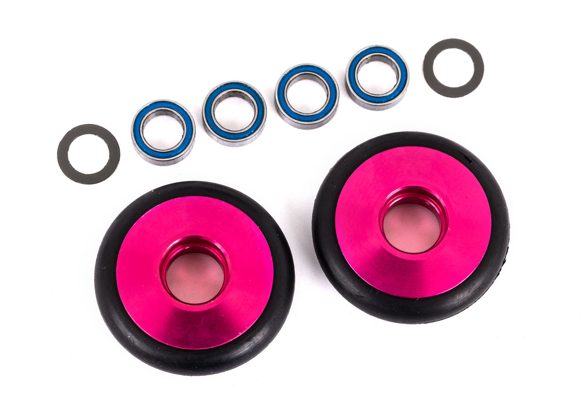 Traxxas 9461P — Traxxas 9461P Pink Aluminum Wheelie Bar Wheels & Bearings