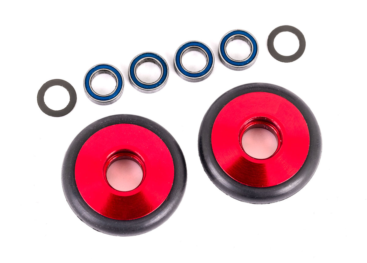 Traxxas 9461R — Traxxas 9461R Red Aluminum Wheelie Bar Wheels & Bearings