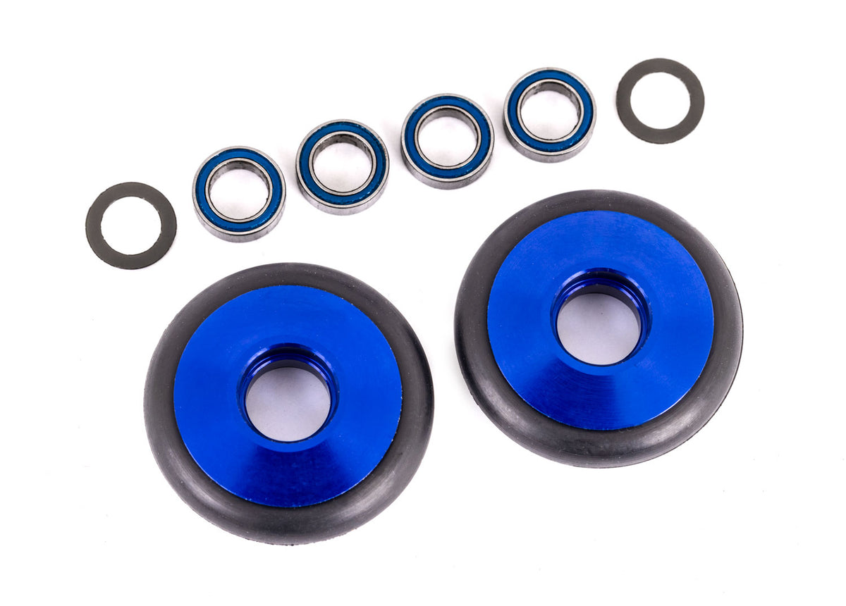 Traxxas 9461X — Traxxas 9461X Blue Aluminum Wheelie Bar Wheels & Bearings