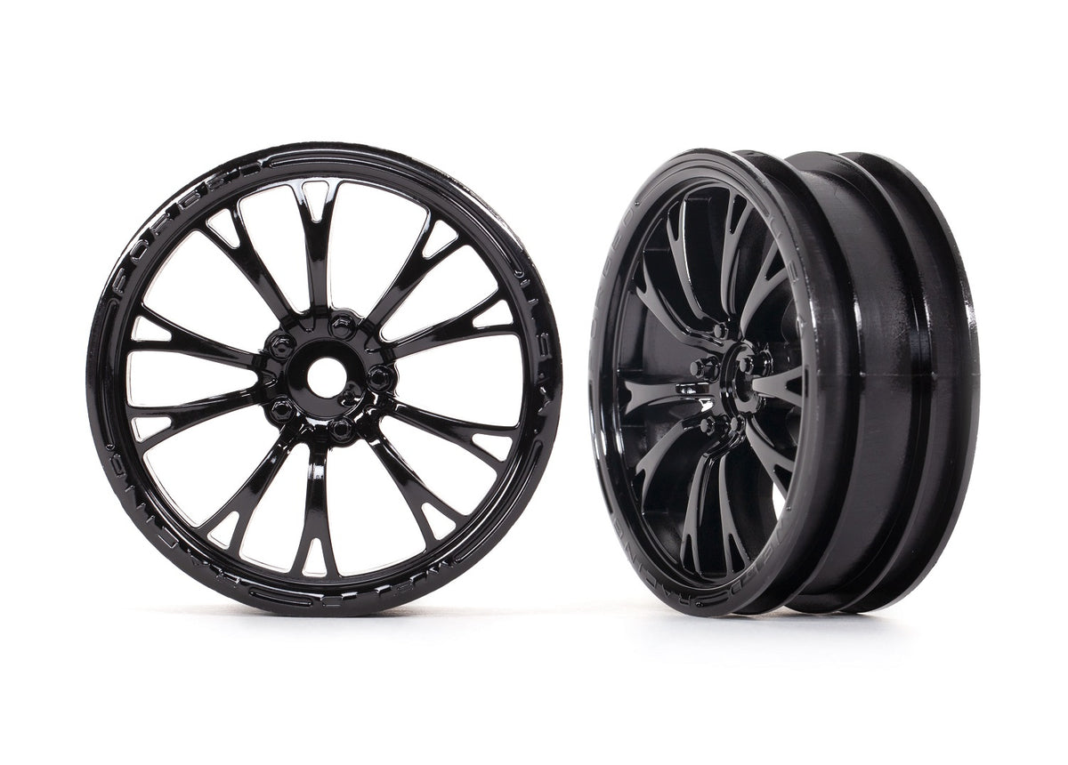 Traxxas 9472 — Traxxas 9472 Gloss Black Weld Front Wheels (2)
