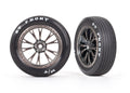 Traxxas 9474A — Traxxas 9474A Weld Satin Black Chrome Front Wheels & MT Tires (2)