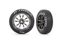 Traxxas 9474X — Traxxas 9474X Weld Black Chrome Front Wheels & MT Tires (2)