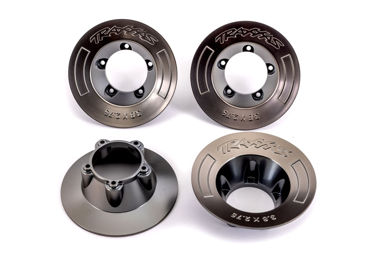 Traxxas 9568A — Traxxas 9568A Satin Black Chrome Wheel Covers (4)