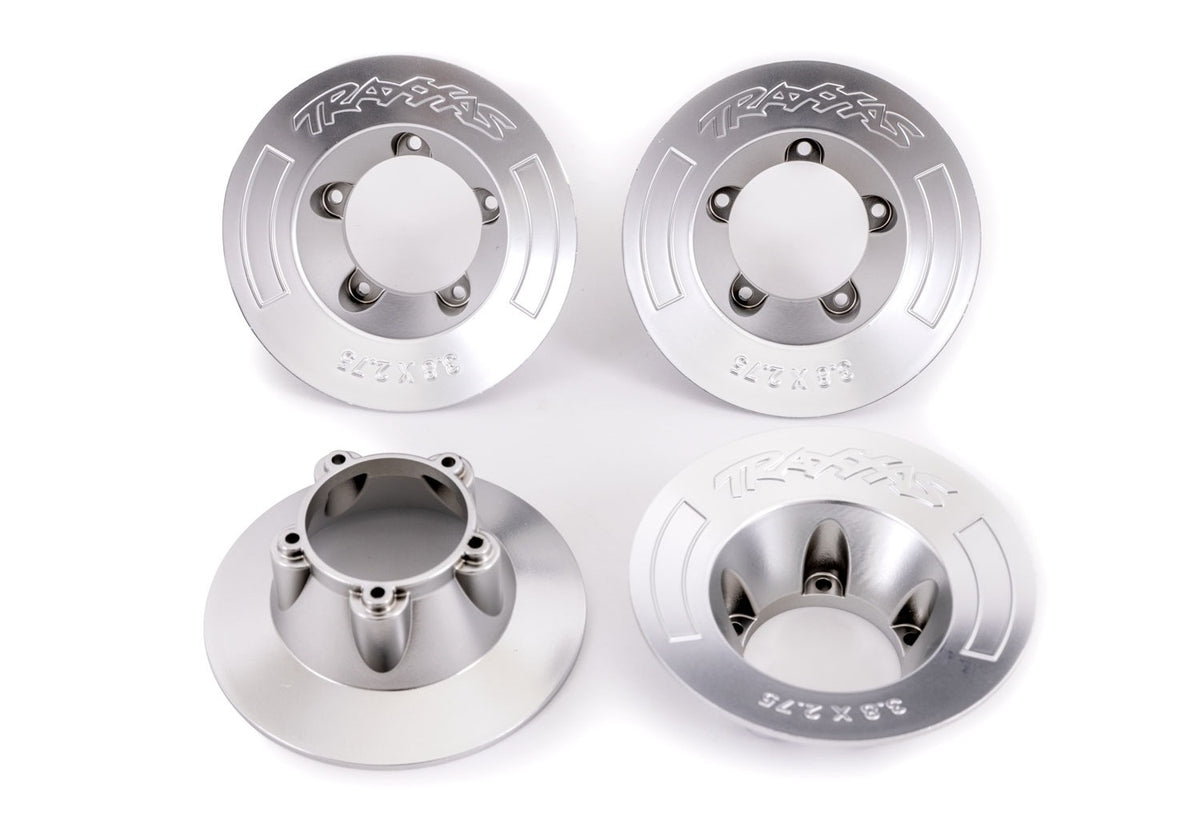 Traxxas 9568X — Traxxas 9568X Satin Chrome Wheel Covers (4)