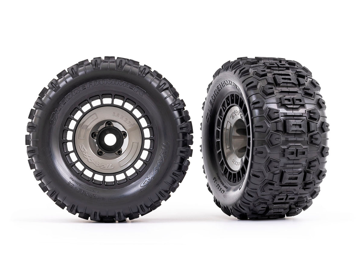 Traxxas 9572 — Traxxas 9572 3.8" Modular Wheels & Sledgehammer Tires (2)