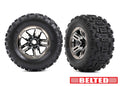 Traxxas 9573A — Traxxas 9573A 3.8" Blk Chrome Wheels & Belted Sledgehammer Tires (2)
