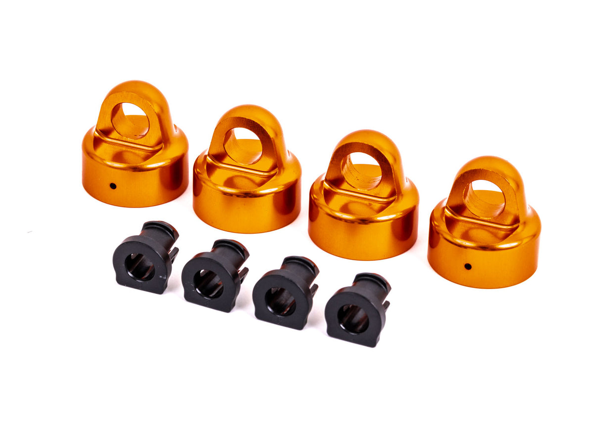 Traxxas 9664T — Traxxas 9664T Orange Aluminum GT-Maxx Shock Caps & Spacers (4)