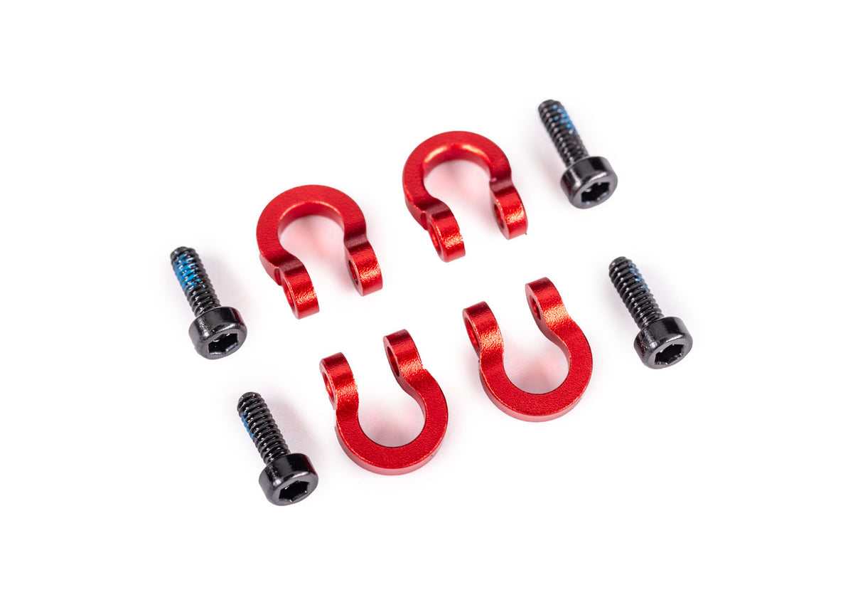 Traxxas 9734R — Traxxas 9734R TRX-4M Red Aluminum Bumper D-Rings (4)