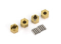 Traxxas 9750X — Traxxas 9750X 7 mm Brass Wheel Hubs (4) with Axle Pins
