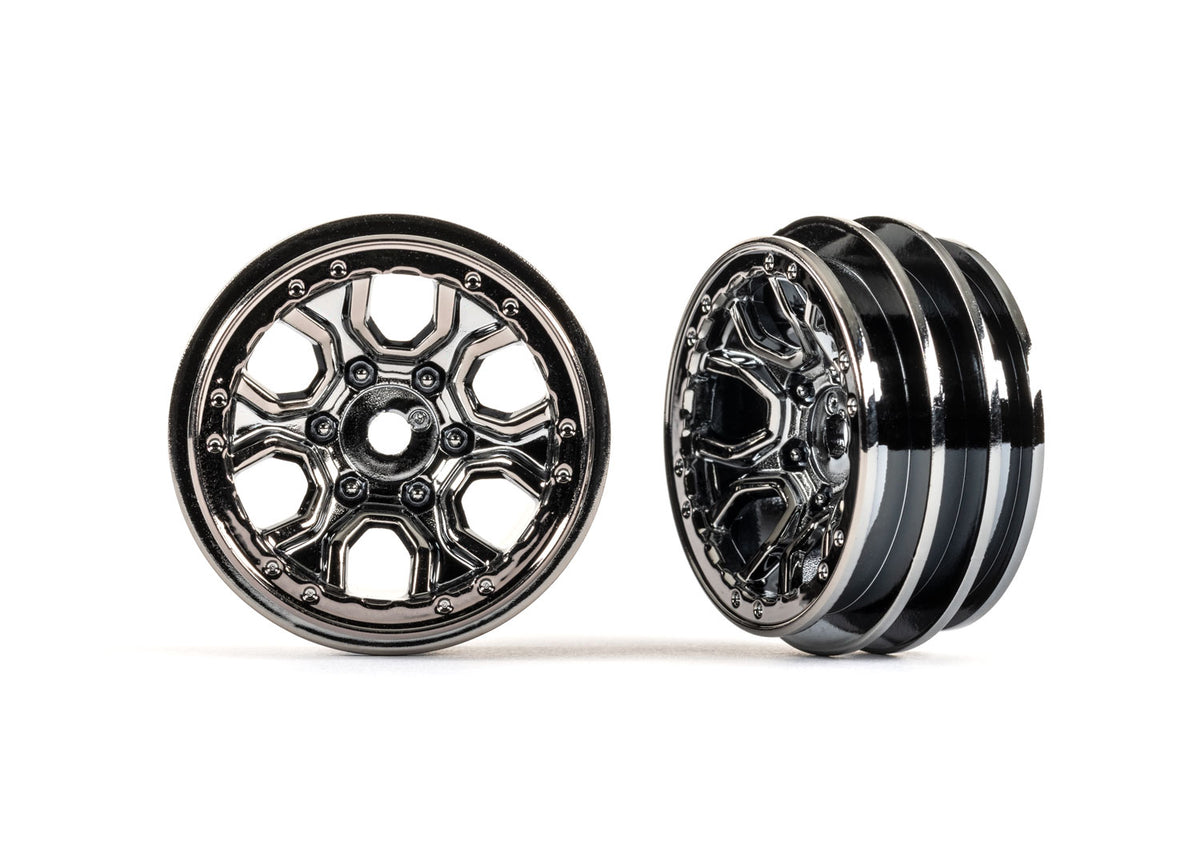 Traxxas 9770-BLKCR — Traxxas 9770-BLKCR 1.0" Black Chrome Wheels (2)