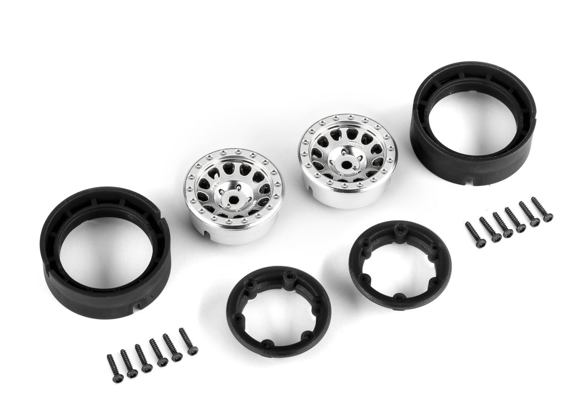 Traxxas 9781-SATIN — Traxxas 9781-SATIN Satin Chrome 1.0" Method Beadlock Wheels (2)