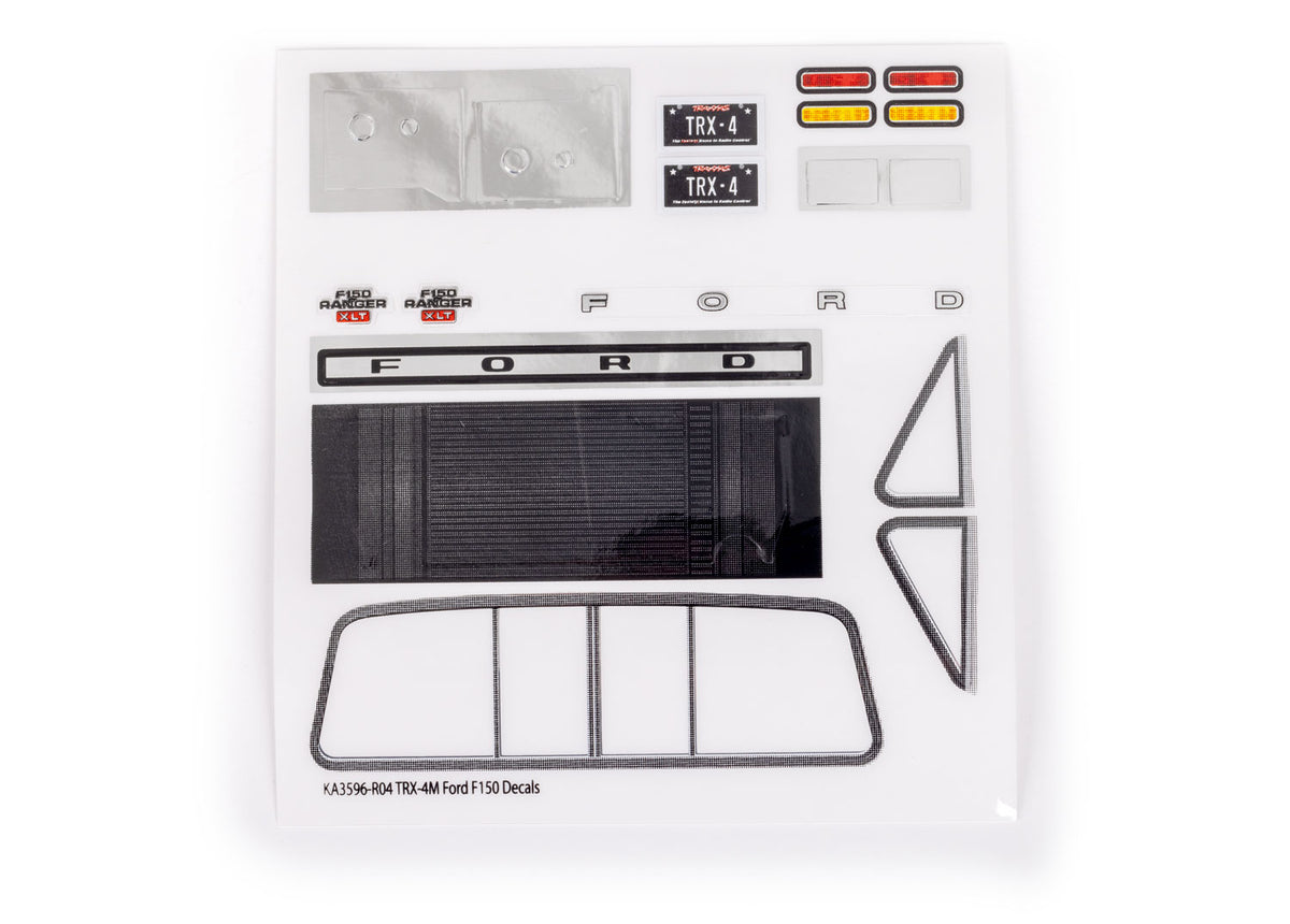 Traxxas 9828 — Traxxas 9828 TRX-4M Ford F-150 Decal Sheet