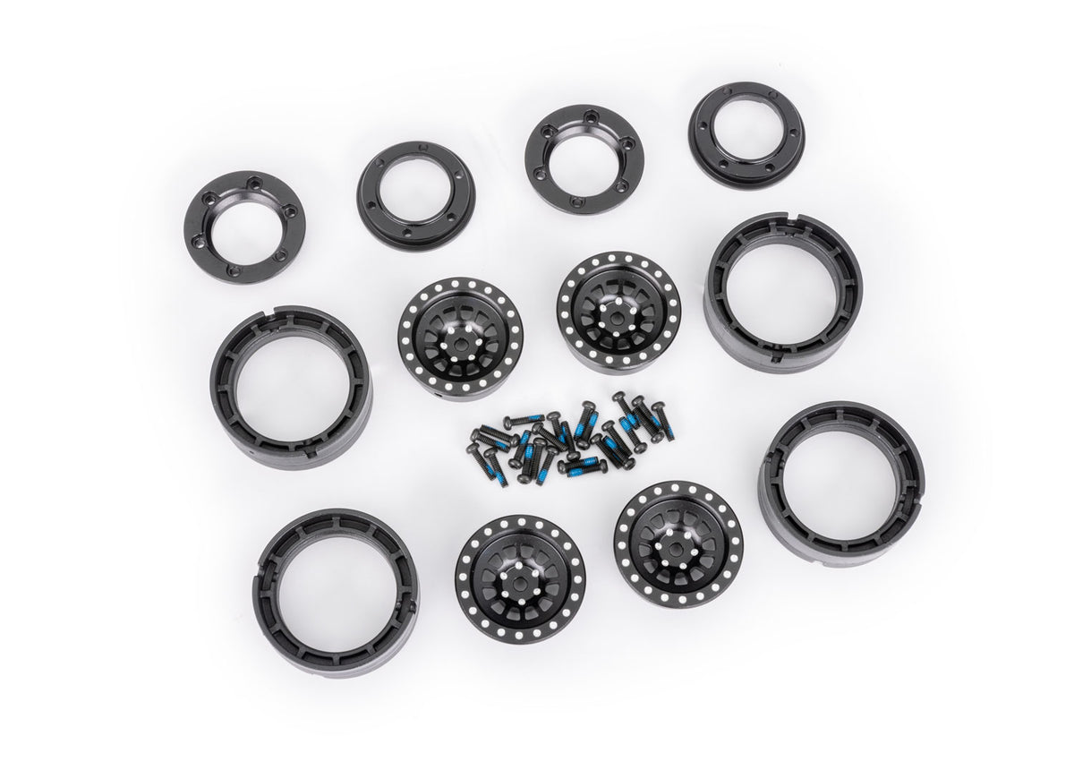 Traxxas 9881-BLK — Traxxas 9881-BLK TRX-4M 1" Black Aluminum Beadlock Wheels (4)