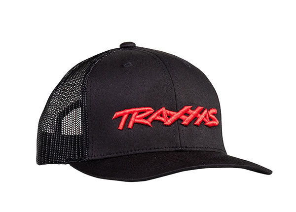 Traxxas 1182-BLR — Traxxas 1182-BLR Black Curved-Bill Hat w/ Red Logo