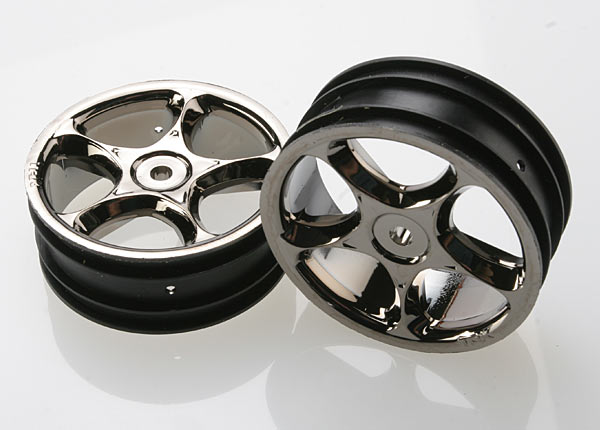 Traxxas 2473A — Traxxas 2473A Tracer 2.2" Front Black Chrome Wheels (2)
