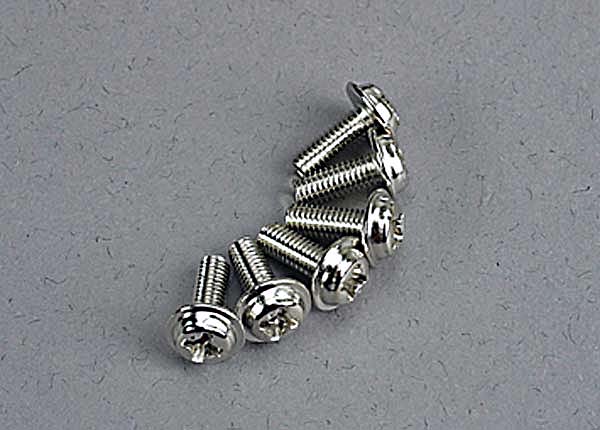 Traxxas 3185 — Traxxas 3185 Washer-Head Machine Screws 3x8 mm (6)