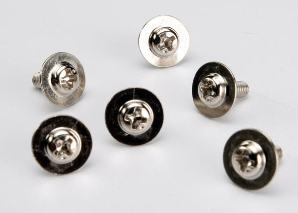 Traxxas 3185X — Traxxas 3185X Large Washer-Head Machine Screws 3x8 mm (6)