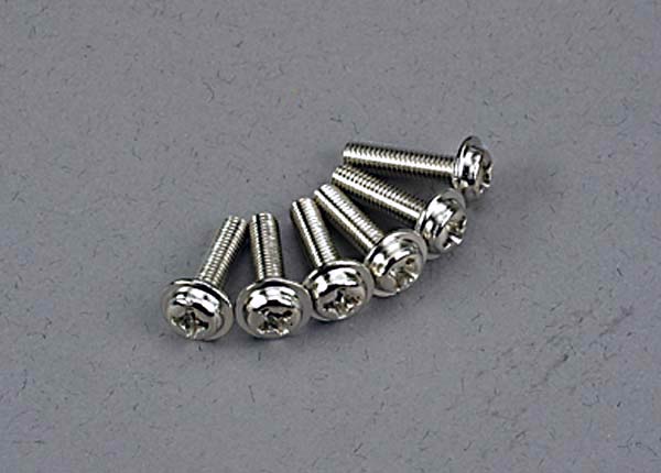 Traxxas 3186 — Traxxas 3186 Washer-Head Machine Screws 3x12 mm (6)