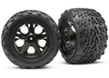Traxxas 3669A — Traxxas 3669A All-Star 2.8" Black Chrome Wheels & Talon Tires (2)