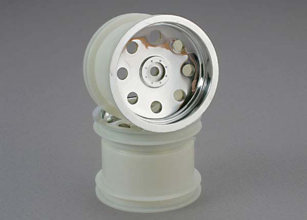 Traxxas 3672 — Traxxas 3672 2.2" Chrome Rear Wheels (2)
