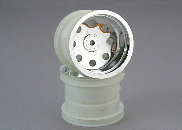 Traxxas 3673 — Traxxas 3673 2.2" Chrome Front Wheels (2)