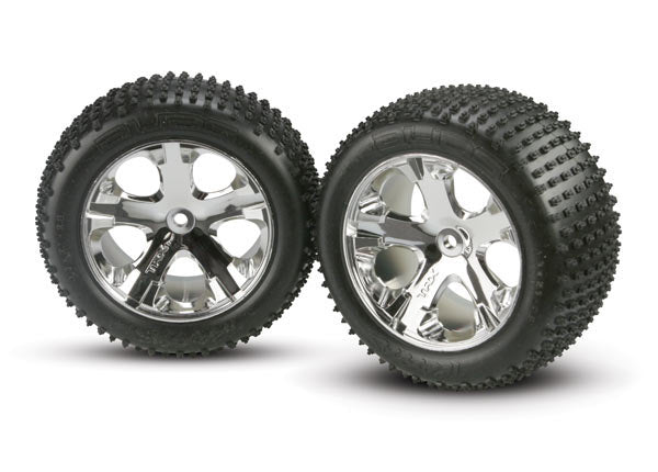 Traxxas 3770 — Traxxas 3770 All-Star 2.8" Chrome Wheels & Alias Tires (2)