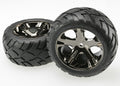 Traxxas 3773A — Traxxas 3773A All-Star 2.8" Black Chrome Wheels & Anaconda Tires (2)
