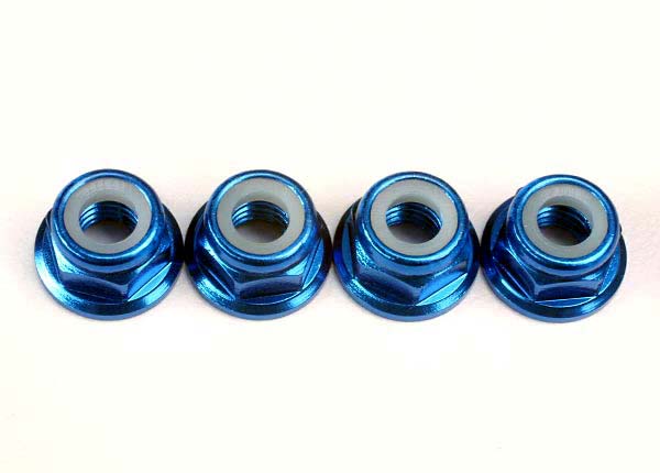 Traxxas 4147X — Traxxas 4147X Aluminum 5 mm Nylon Lock Nuts (4)