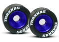Traxxas 5186A — Traxxas 5186A Blue Aluminum Wheelie Bar Wheels & Hardware (2)