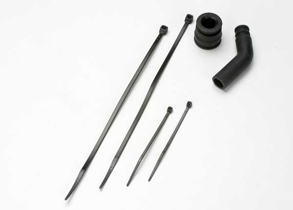 Traxxas 5245X — Traxxas 5245X Black Pipe Coupler and Deflector