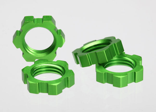 Traxxas 5353A — Traxxas 5353A 17 mm Green Aluminum Splined Wheel Nuts (4)