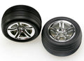 Traxxas 5574R — Traxxas 5574R Twin-Spoke 2.8" Chrome Wheels & Alias Tires (2)