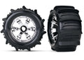 Traxxas 5672 — Traxxas 5672 Geode 3.8" Chrome Wheels & Paddle Tires (2)