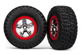 Traxxas 5869 — Traxxas 5869 SCT Chrome & Red Wheels & BFGoodrich Tires (2)