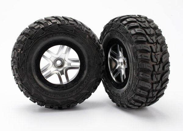 Traxxas 5882R — Traxxas 5882R SCT Satin Chrome & Black Wheels & S1 Kumho Tires (2)