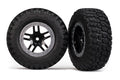 Traxxas 5883 — Traxxas 5883 SCT Black & Satin Chrome Wheels & BFGoodrich Tires (2)
