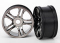 Traxxas 6476 — Traxxas 6476 Rear Black-Chrome Split-Spoke Wheels (2)