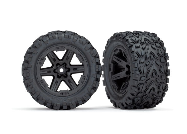Traxxas 6774 — Traxxas 6774 RXT 2.8" Black Wheels & Talon EXT Tires (2)
