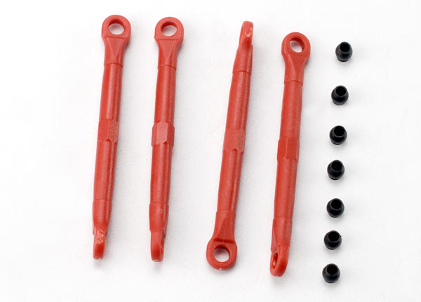 Traxxas 7038 — Traxxas 7038 Red Composite Toe Link Set with Hollow Balls (8)